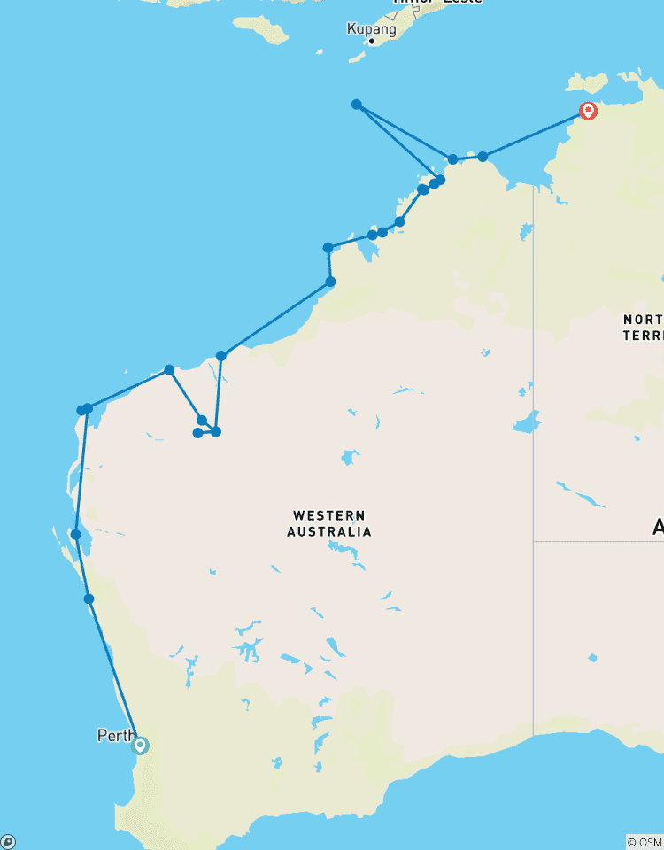 West Coast Discovery und Kimberley Coast Reise Perth → Darwin (2027) Rundreise
