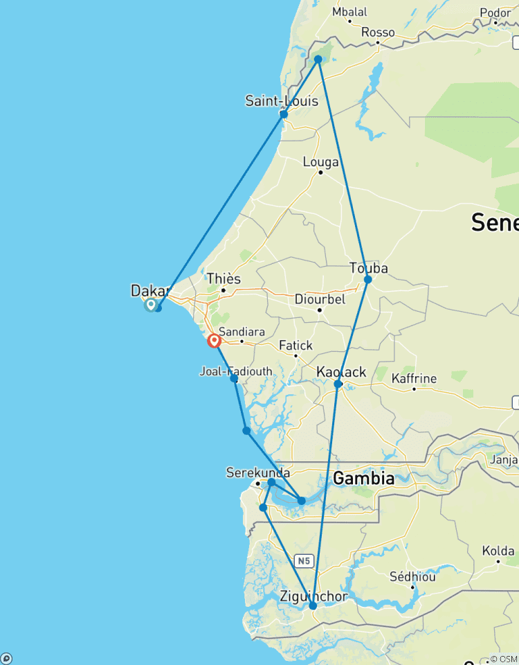 SÉNÉGAMBIE Y COMPRIS LA CASAMANCE - 12 JOURS circuit