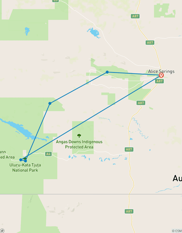 Circuito Excursión de 5 días a Uluru, Kata Tjuta, Kings Canyon y Cordillera MacDonnell - Desde Alice Springs