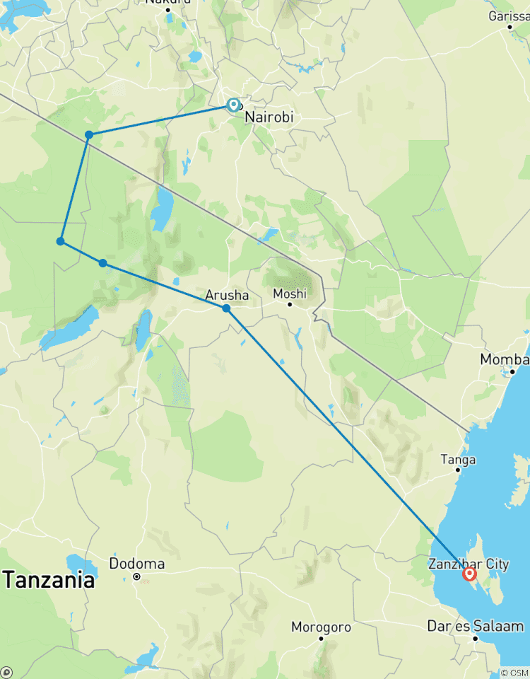 Circuito Expedición Safari a la Playa - 12 Días Kenia, Tanzania y Zanzíbar