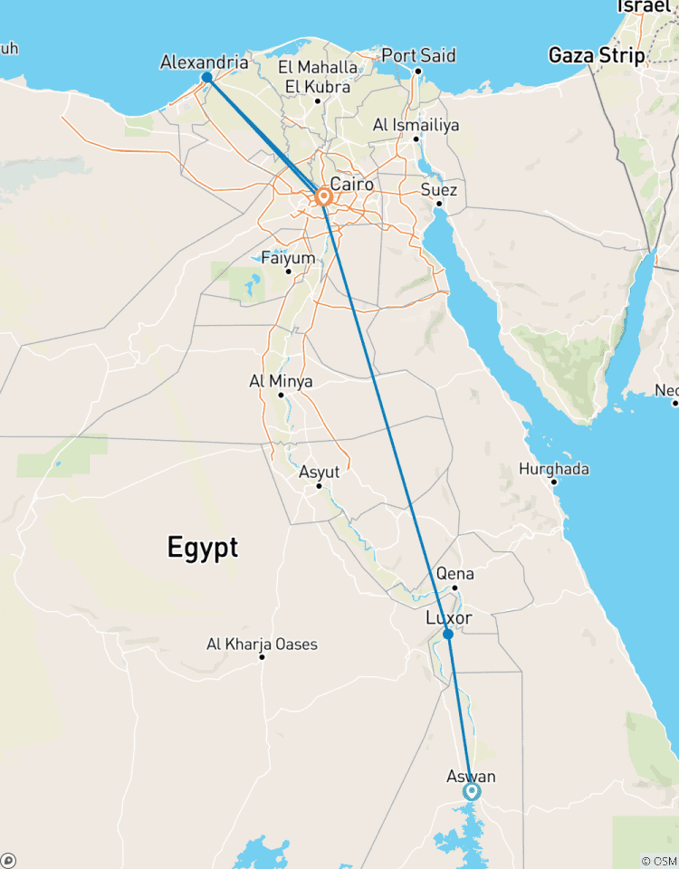 The Golden Nile Voyage: Aswan to Cairo & Alexandria 8Days domestic flights and Nile Cruise Tour