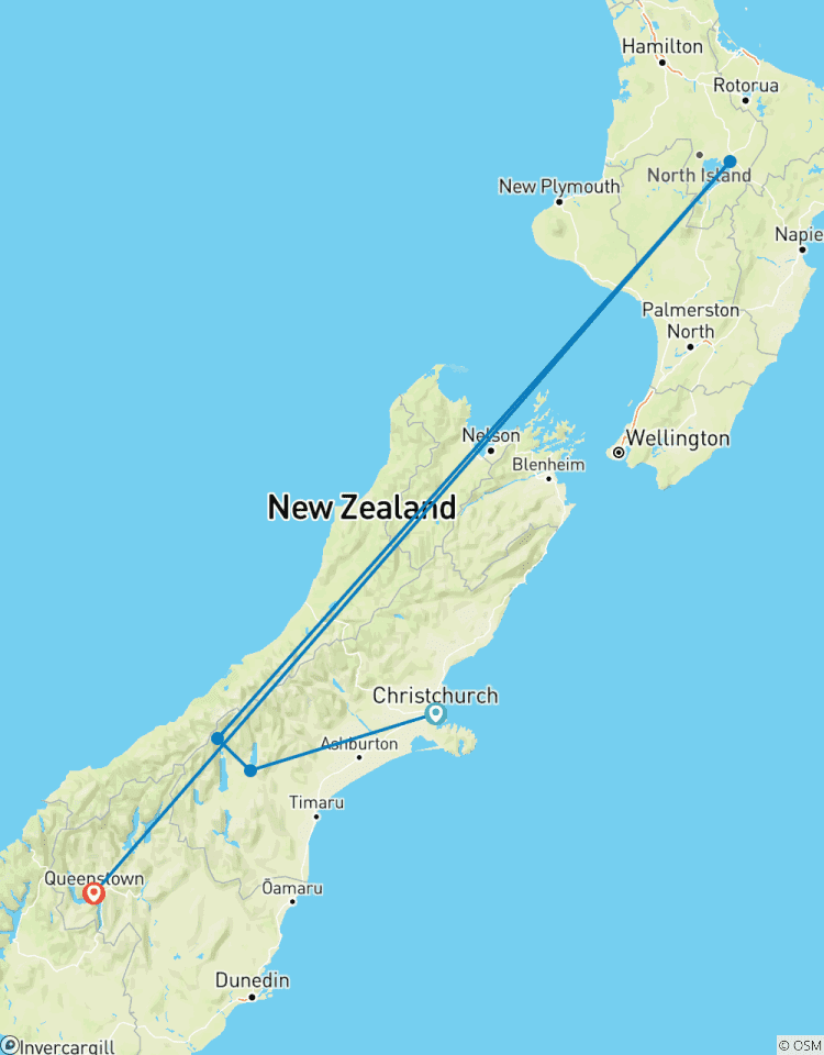 Circuito Aventura en la Isla Sur de Nueva Zelanda - 9 días