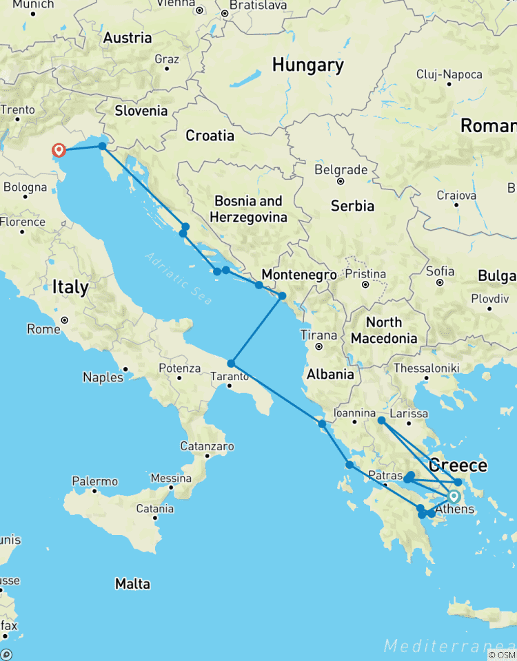 Merveilles de la Grèce antique et de l\'Adriatique - Croisière et voyage terrestre circuit