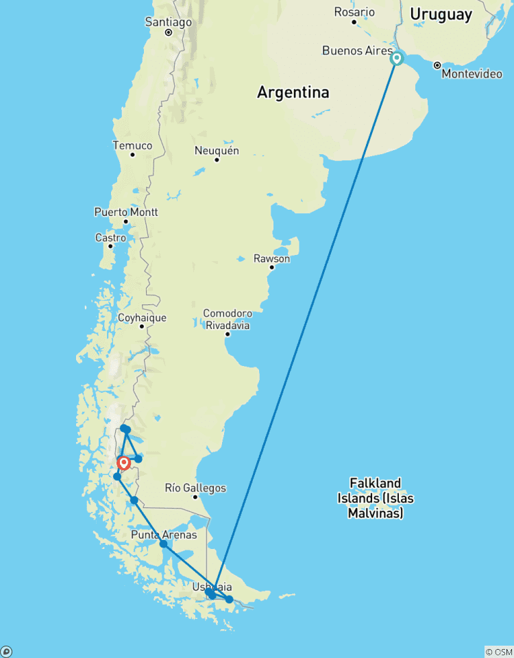 Nationalparks in Patagonien erwandern (17 Tage) Rundreise