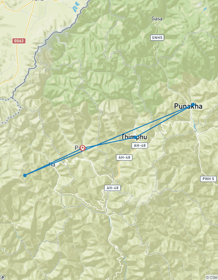 Au-delà des nuages : Le bonheur au Bhoutan circuit