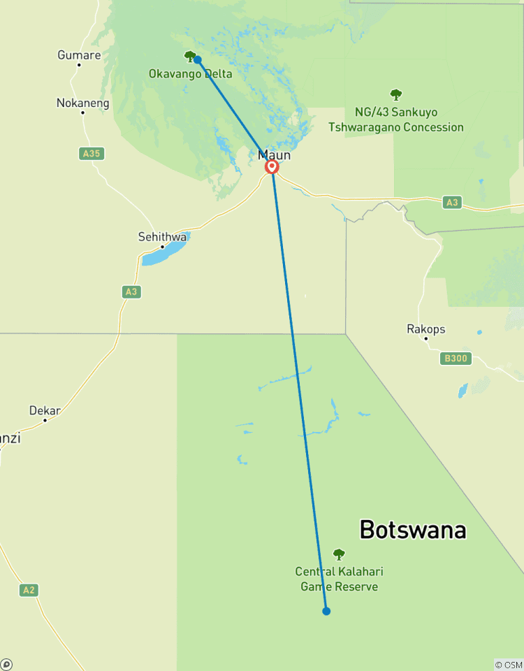 7 jours de voyage culturel et sauvage dans le désert et le delta du Botswana 2026 circuit