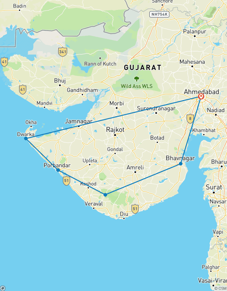Le Gujarat mystique - Patrimoine, côtes et aventure faunique circuit