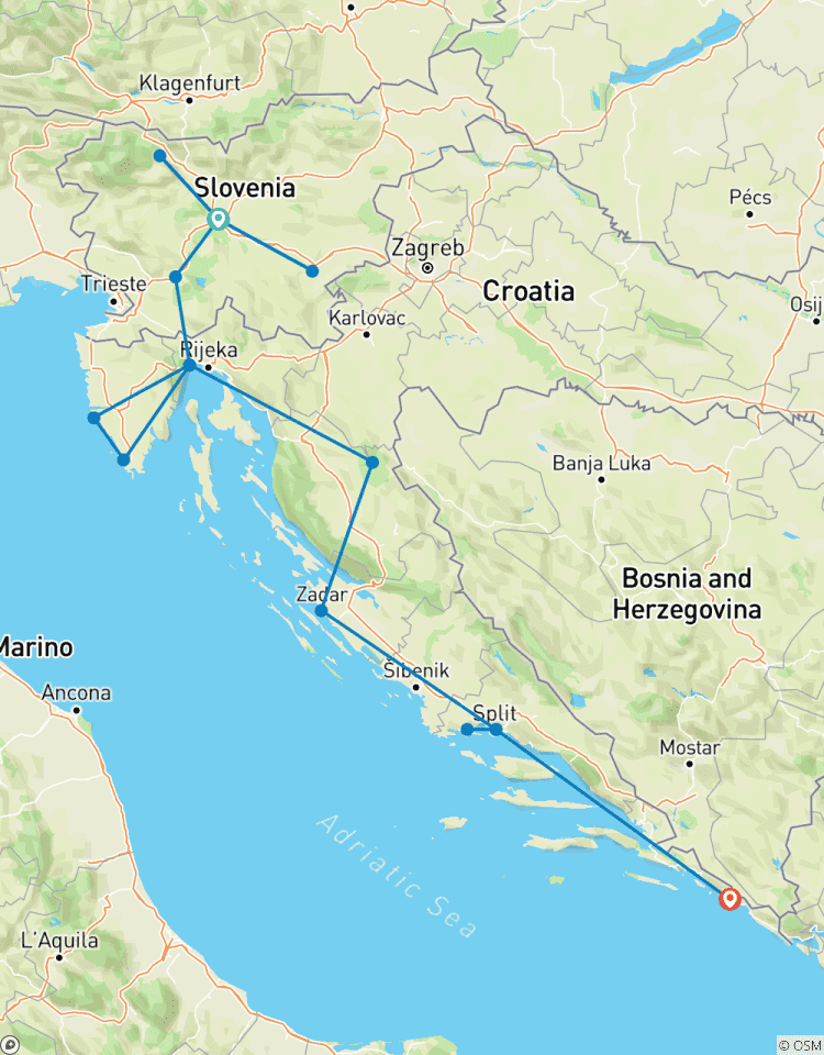 Croatie et Slovénie 2027 circuit