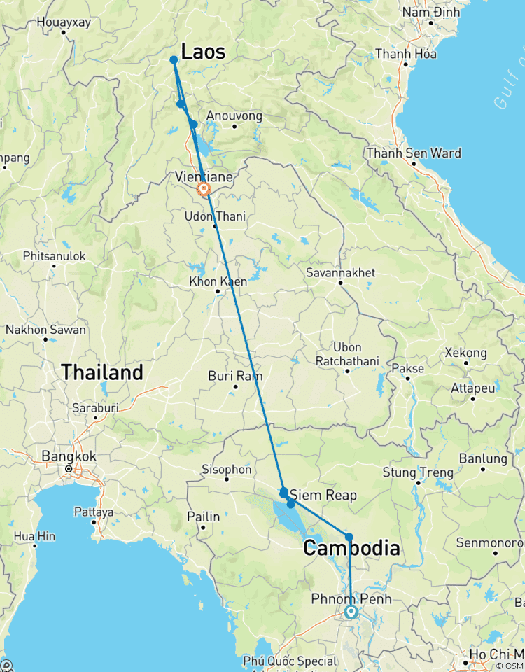 Circuito Camboya y Laos en bici