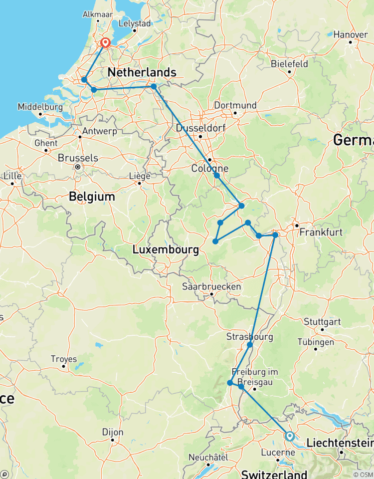 Rheinburgen & Mosel-Weinberge - 11 Tage (30 Destinationen) Rundreise