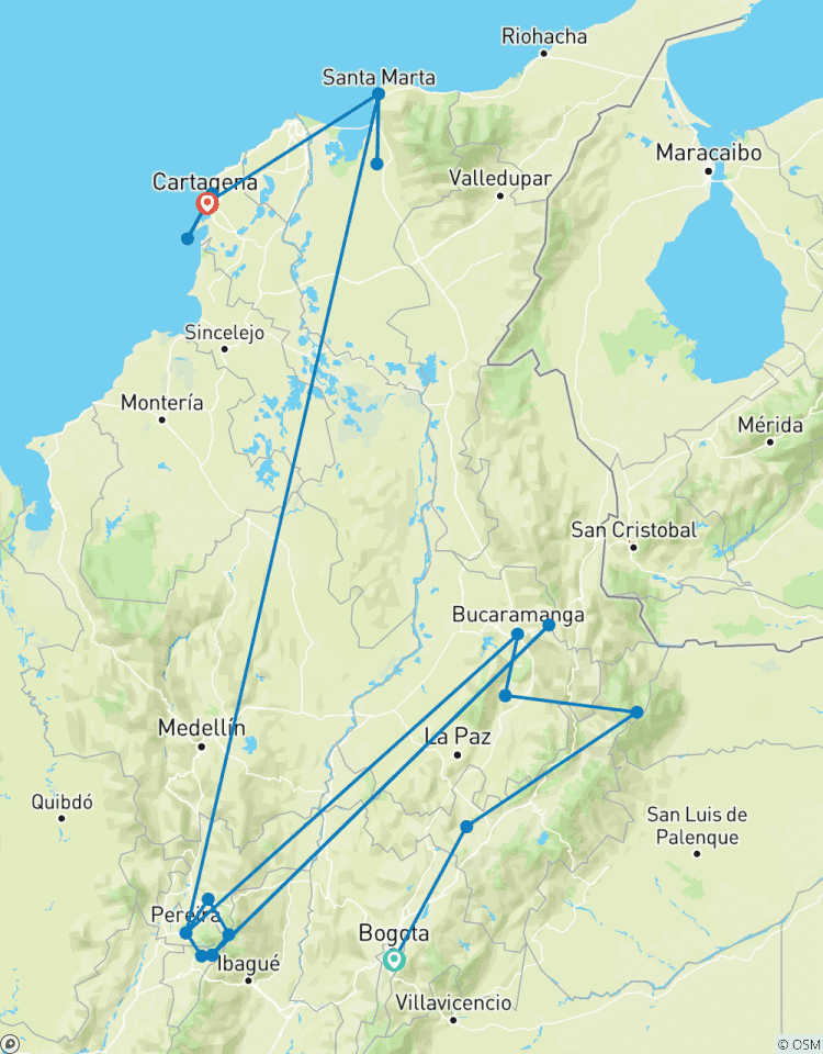 Circuito Colombia: Senderismo entre las cumbres andinas y el Caribe (22 días)