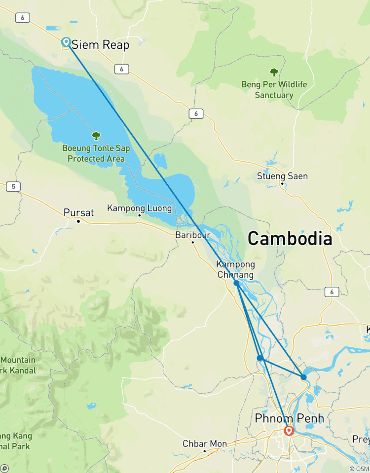 Circuito Crucero por el Mekong de Siem Reap a Saigón en el RV Indochina I o el RV Lan Di