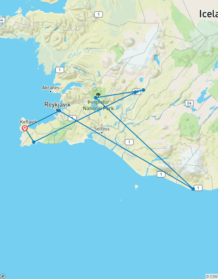5 dagen in IJsland – De wonderen van de Golden Circle, avonturen aan de zuidkust en de lavalandschappen van Reykjanesbær-rondreis