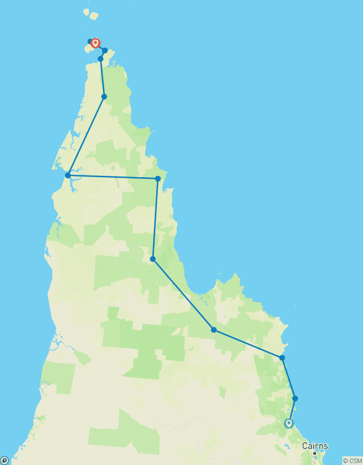 Circuito Excursión de 9 días de Cairns a Cape York - En coche y en avión