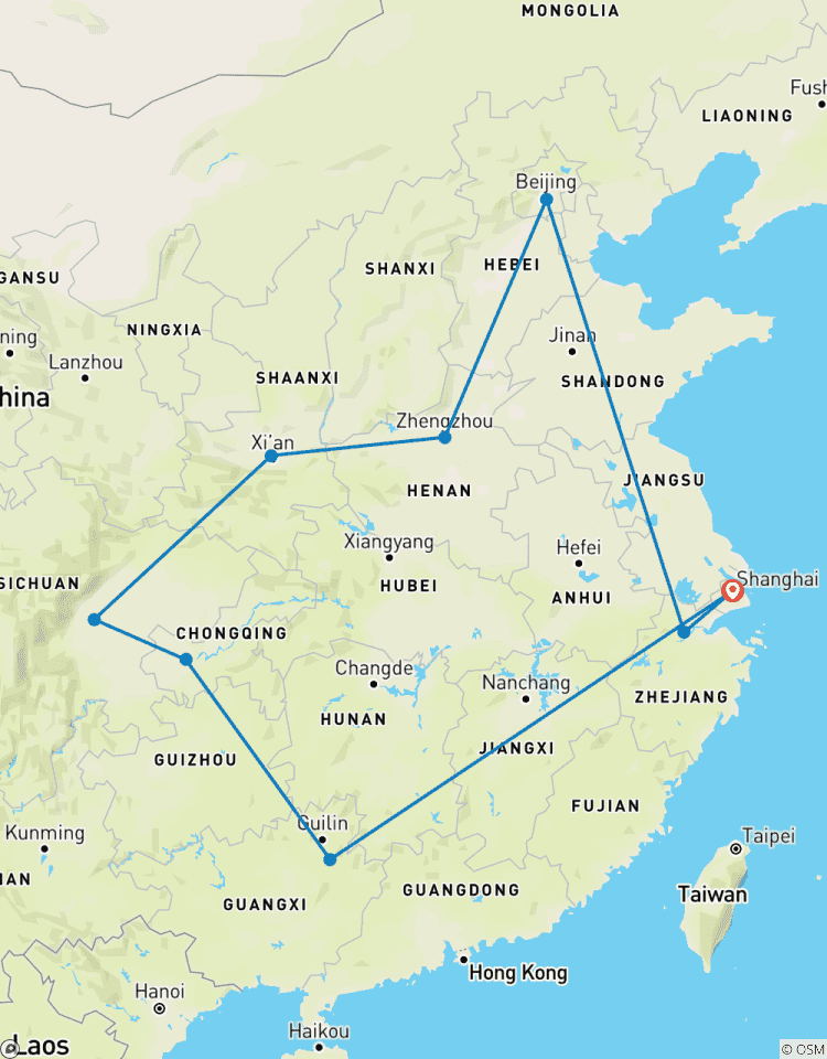 Circuito El circuito de Shanghai: Shanghai, Pekín, Xi\'an Chengdu y más allá