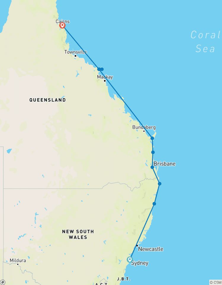 Most of the coast – van Sydney naar Cairns-rondreis