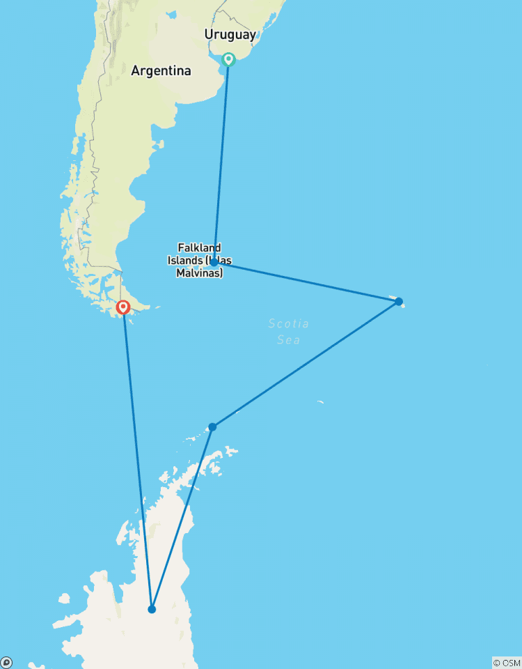 Circuito Malvinas, Georgia del sur y Antártida
