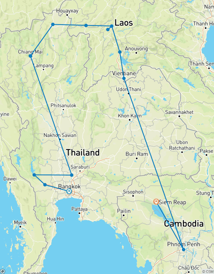Aventure en Thaïlande, au Laos et au Cambodge circuit