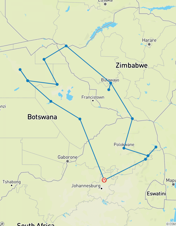 Circuito De Kruger al Delta, Chobe y cataratas Victoria con alojamiento - 14 días