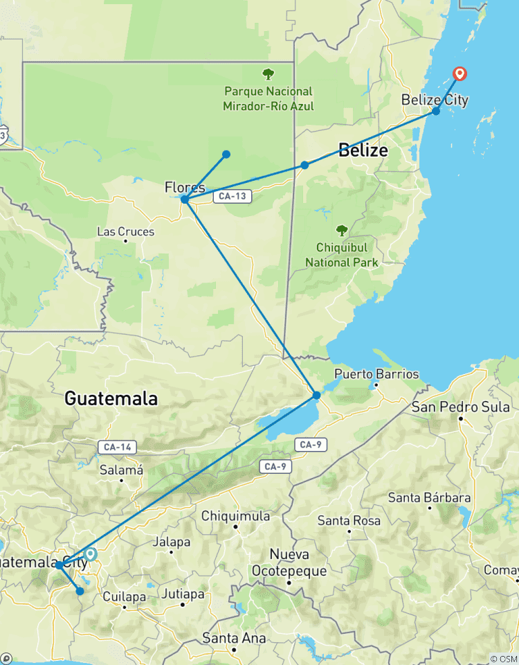 Circuito Experiencia de Guatemala a Belice