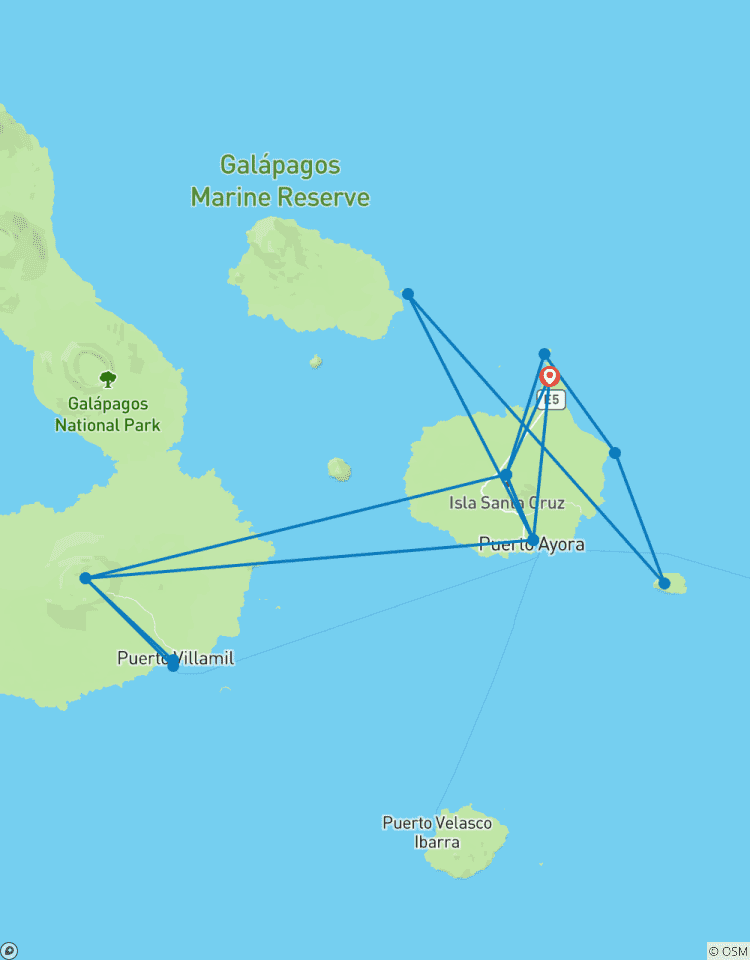 Circuito Circuito de 6 Días por tierra a las increíbles Galápagos, visitando 3 islas
