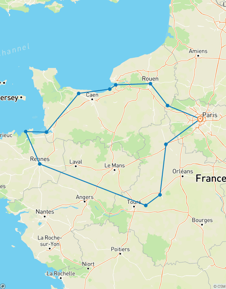 Paris, Normandie und die Loire Rundreise
