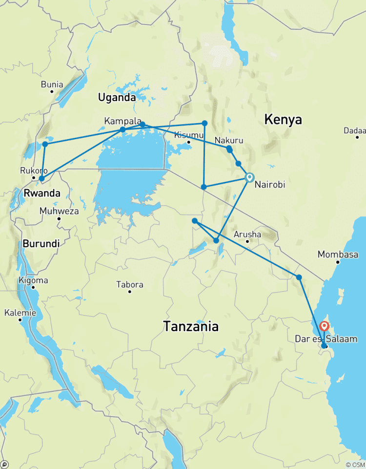 Nairobi to Dar es Salaam 25 Days Overlanding Tour