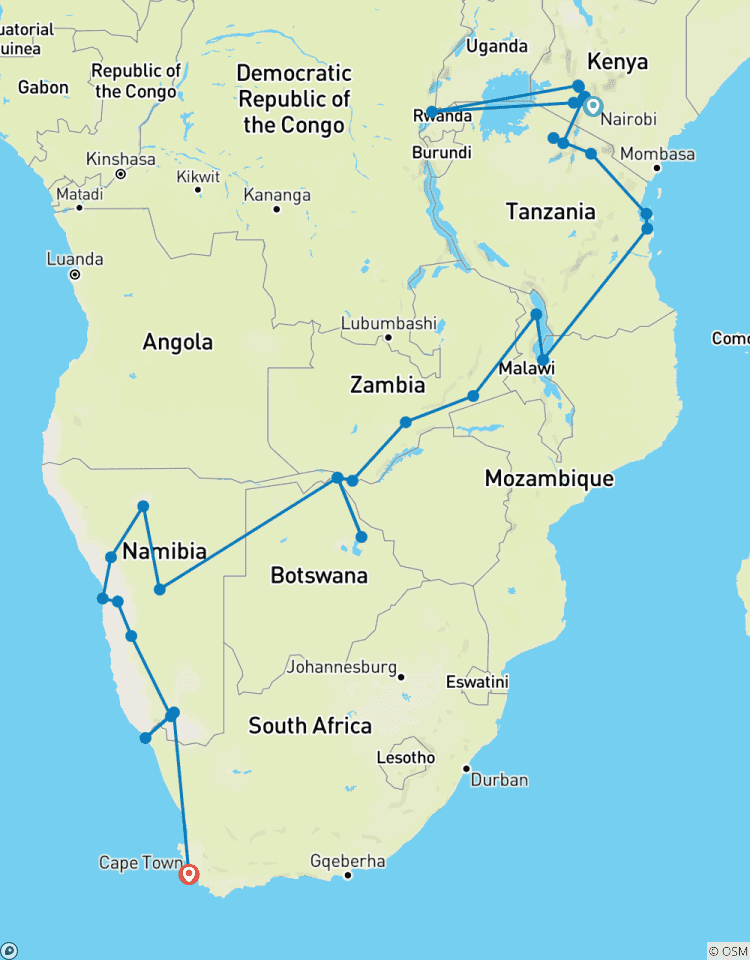 Nairobi To Cape Town 57 Days Overlanding Tour