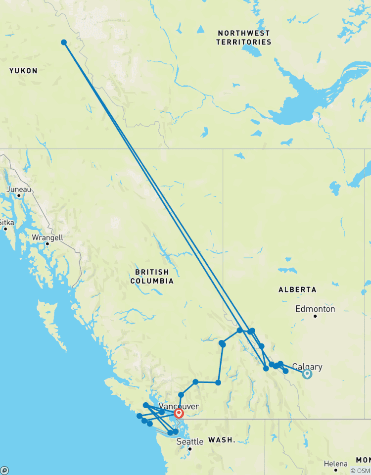 Des Rocheuses à l\'île de Vancouver circuit