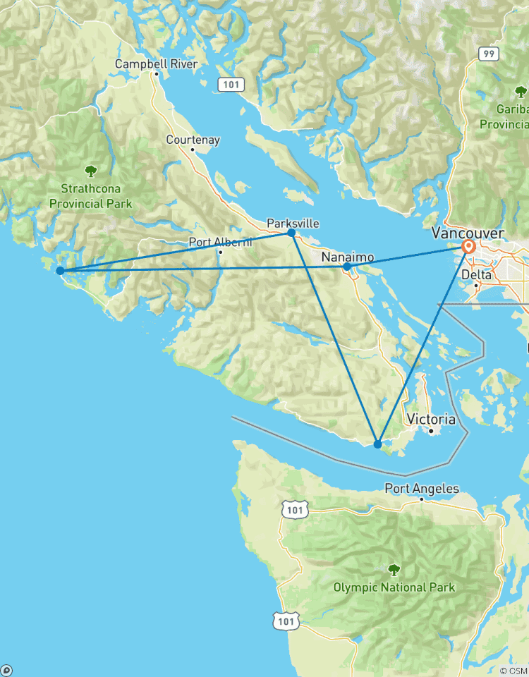 Wandern und Kajakfahren auf Vancouver Island Rundreise