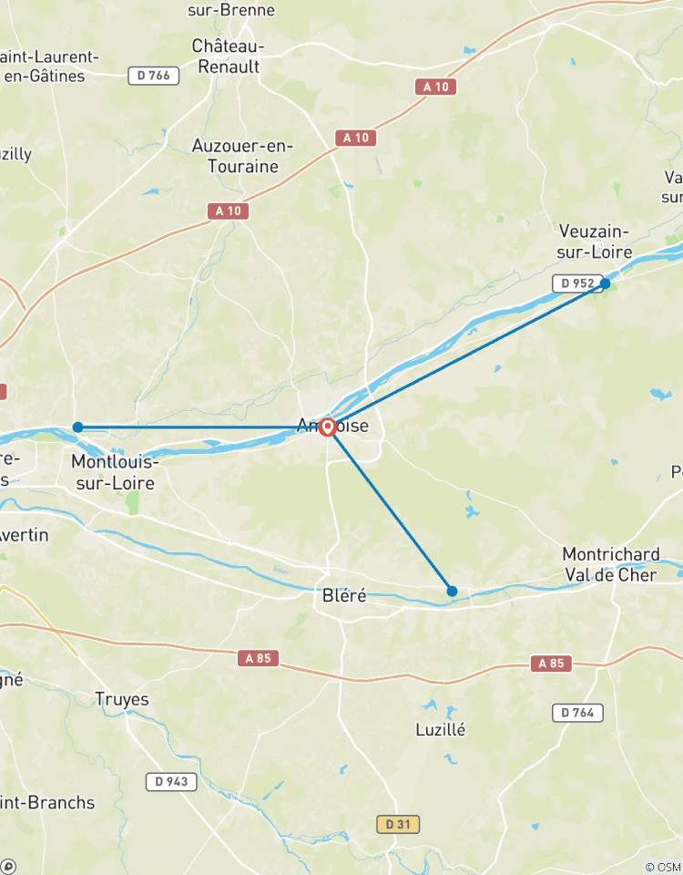 Loire Valley - Amboise Cycling Loops Tour