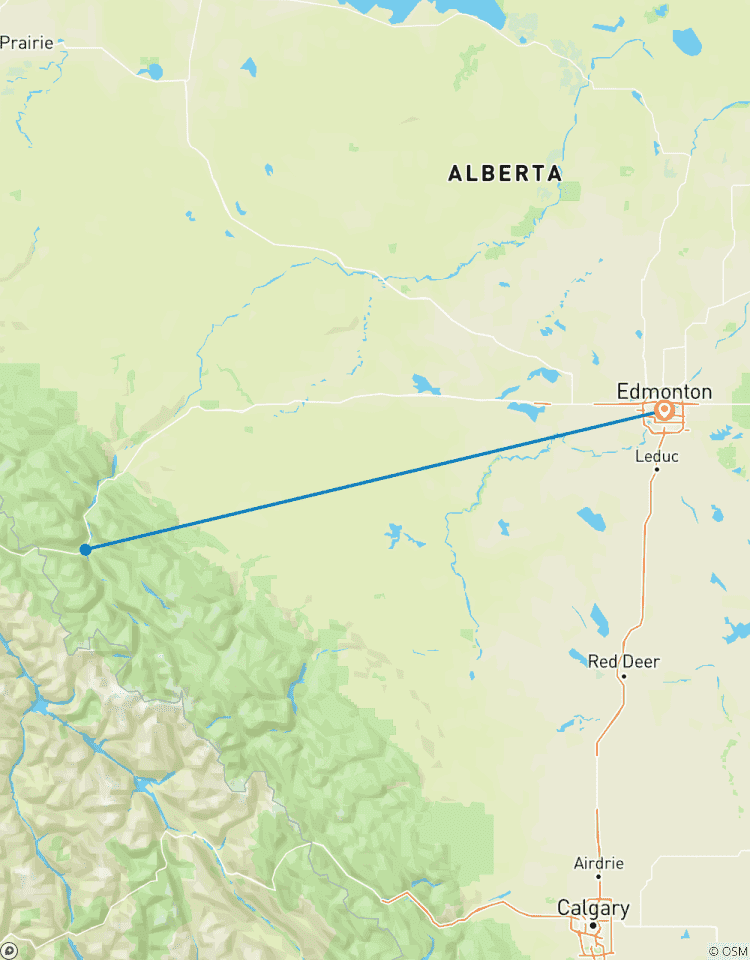 Excursion en canoë sur la rivière Athabasca en Alberta, Canada circuit