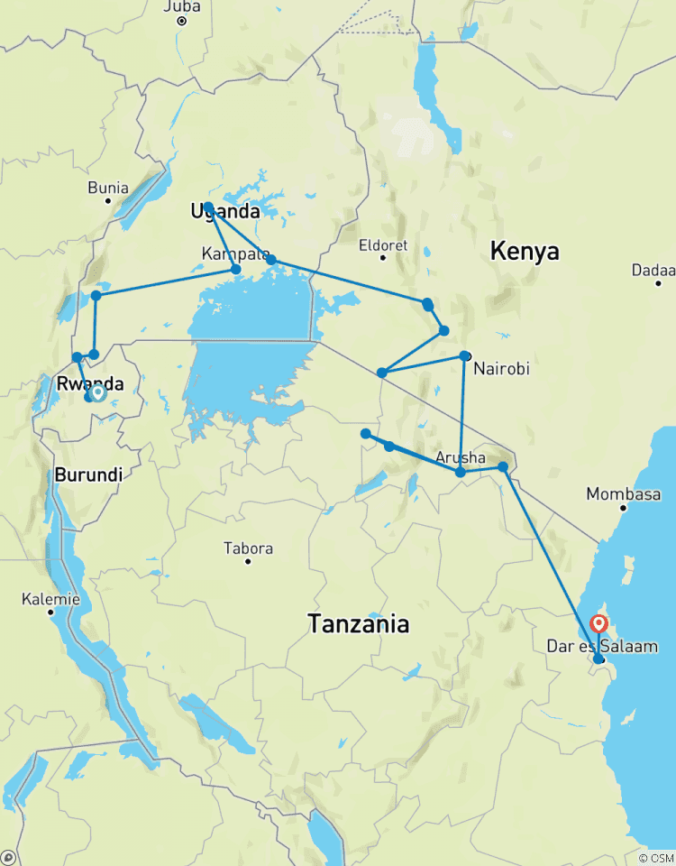 Gorilla\'s naar Zanzibar-rondreis