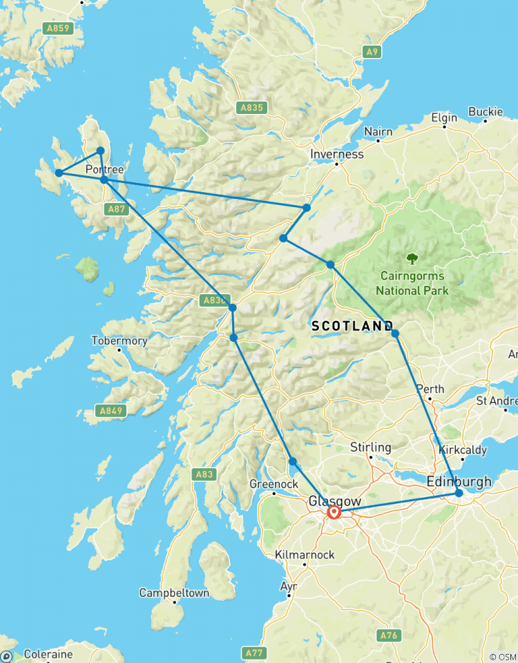 Circuito Skye, Tierras Altas y lago Ness desde Glasgow