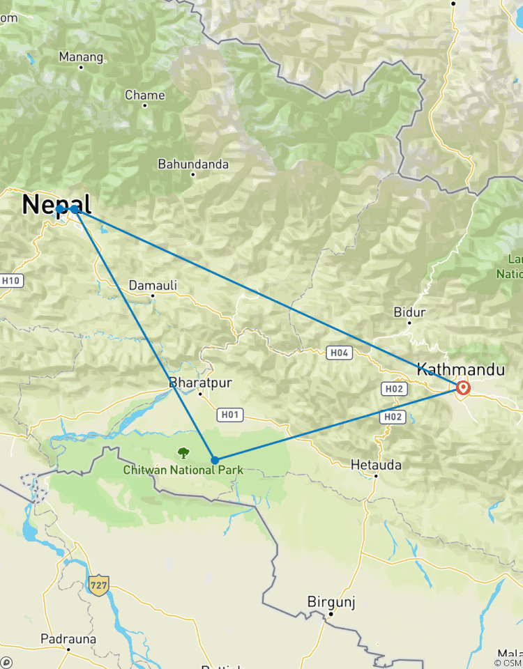Circuito Circuito cultural por Nepal y Rafting, safari, Pokhara y senderismo Combinado Sarangkot