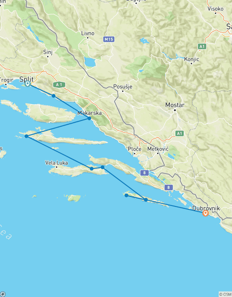 Sail Split to Dubrovnik / Premier Boat Tour