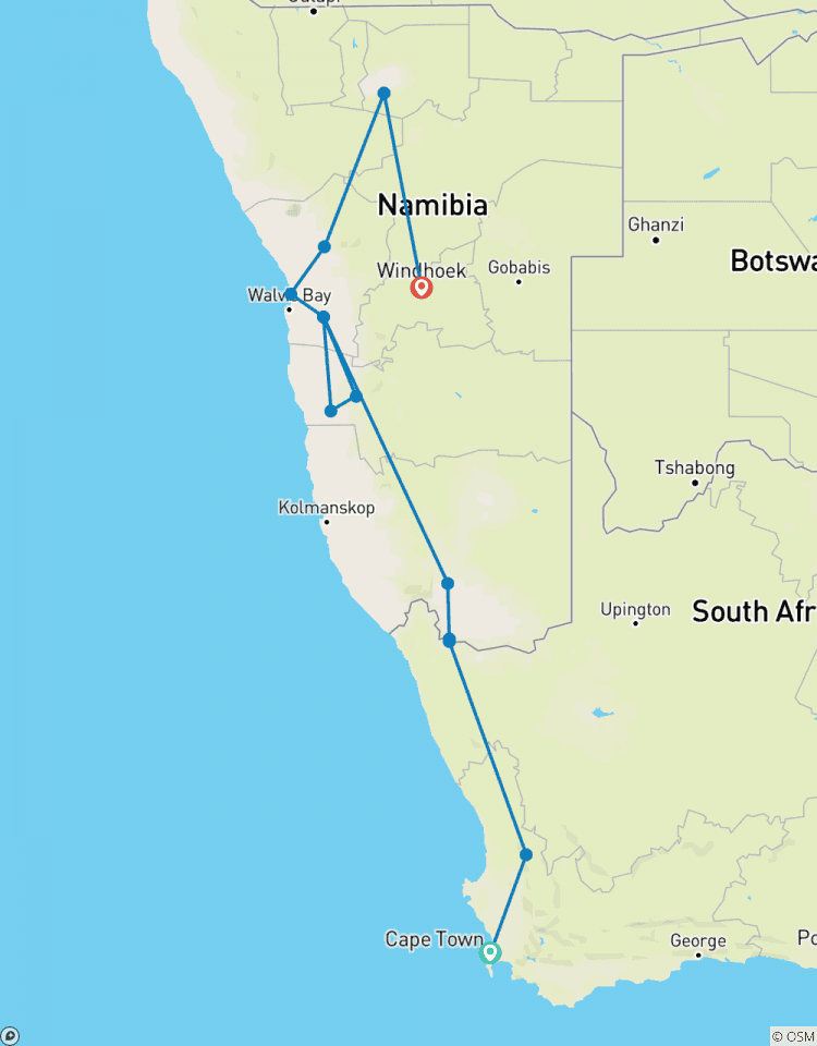11-day Cape Town to Namibia (Camping) Tour