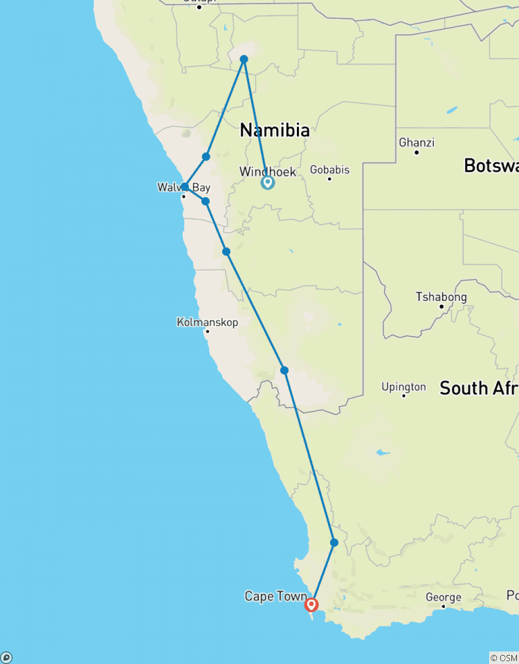 Namibia nach Kapstadt (Camping) - 11 Tage Rundreise