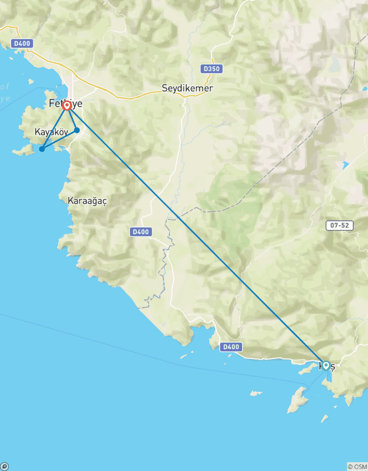 Kas to Fethiye 3 day/2night cruise Tour