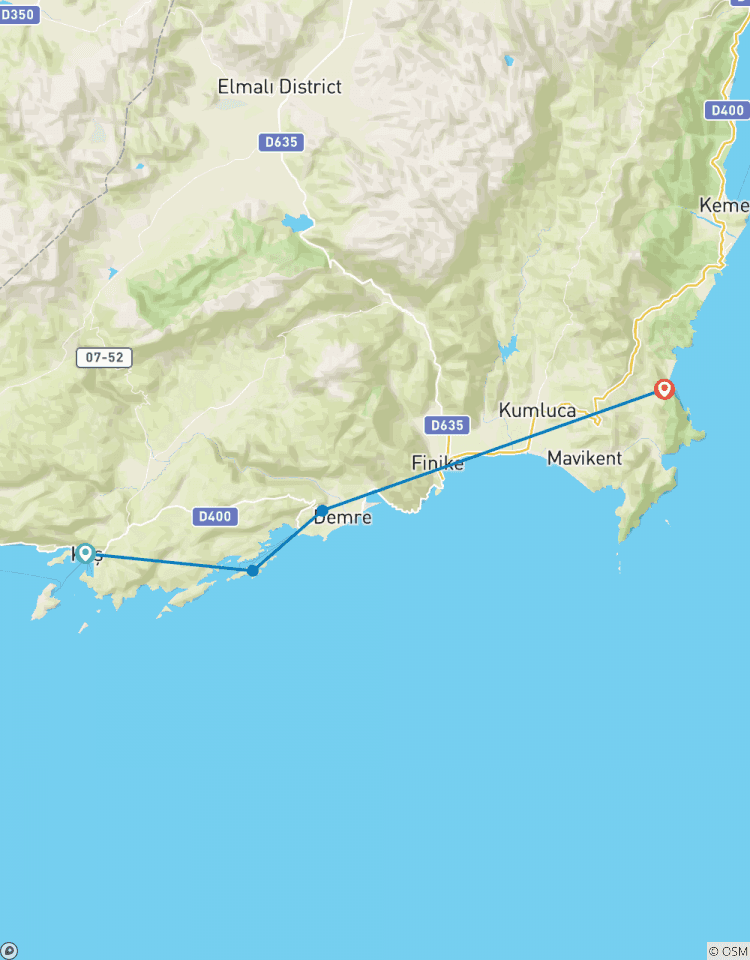 Circuito Crucero de Kas a Olympos 3 días/2 noches