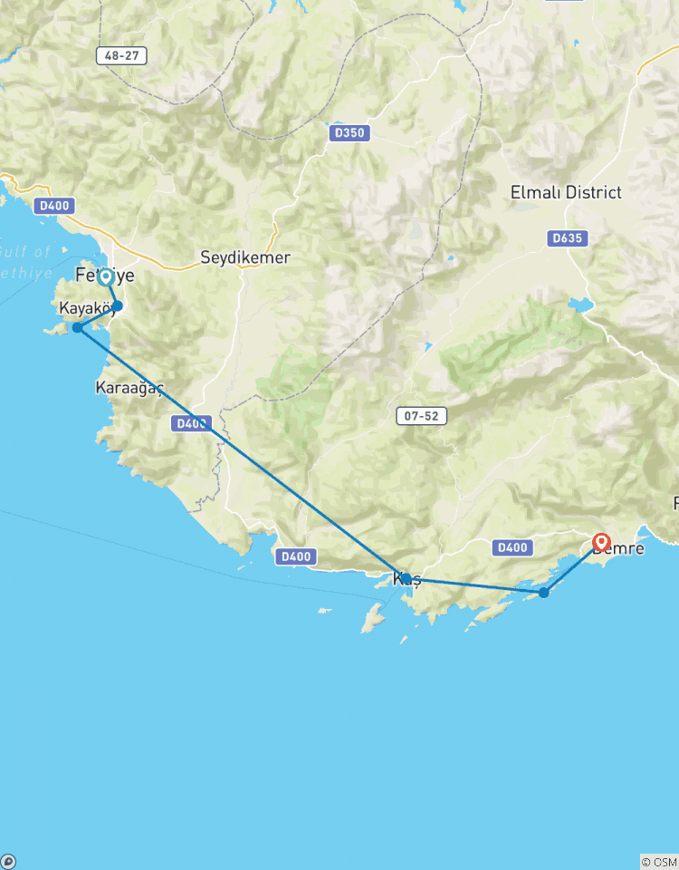 Circuito Crucero de Fethiye a Demre 3 días/2 noches