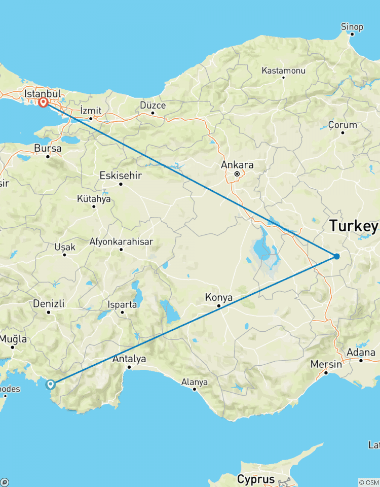 Fethiye naar Cappadocië 3 daagse tocht-rondreis
