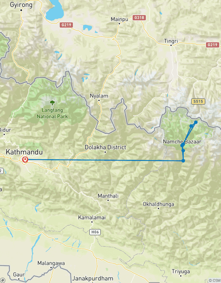 Trek des hauts cols de l\'Everest circuit