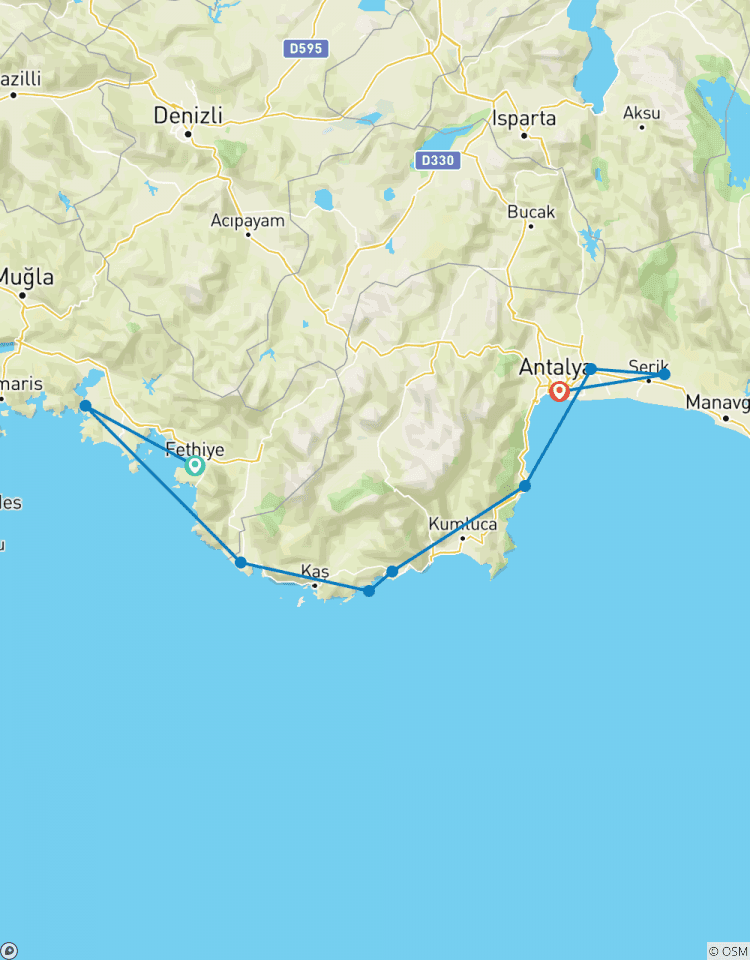 Van Fethiye naar Lycische Kust en Geschiedenis 7 daagse privé rondreis-rondreis