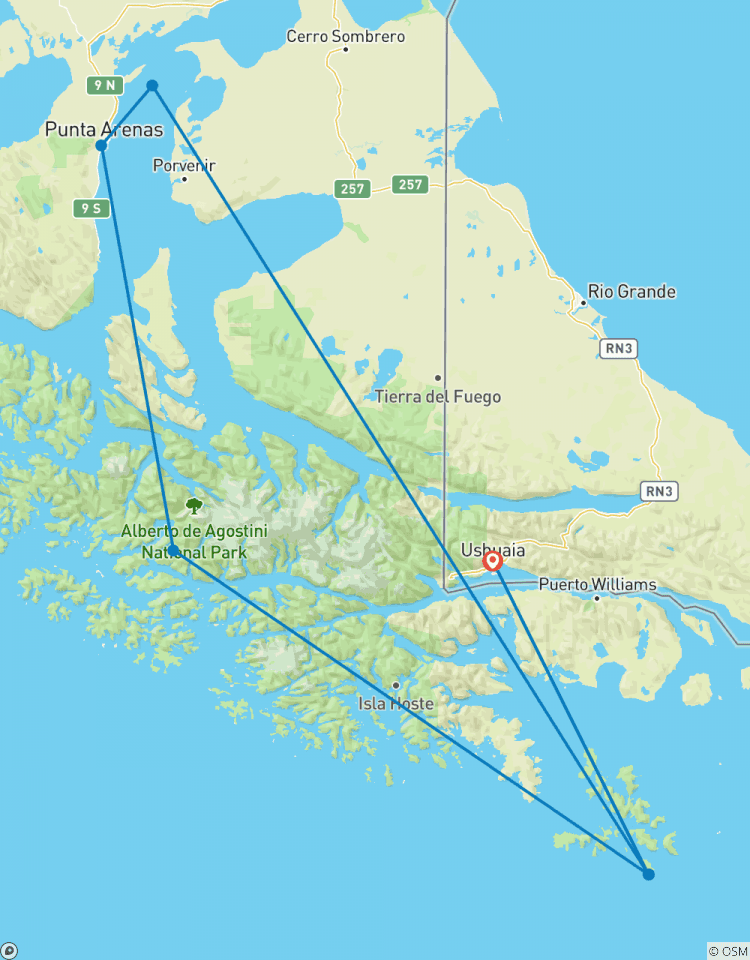 Circuito La ruta de Darwin desde Ushuaia - 8 noches
