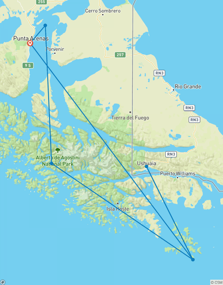 Circuito La ruta de Darwin desde Punta Arenas - 8 noches