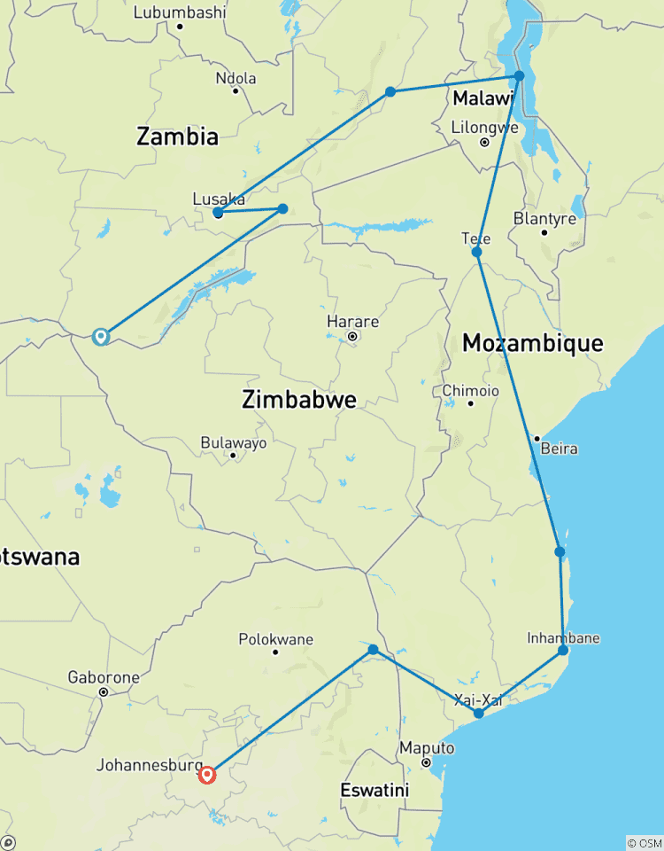 Sambia, Malawi & Mosambik Rundreise