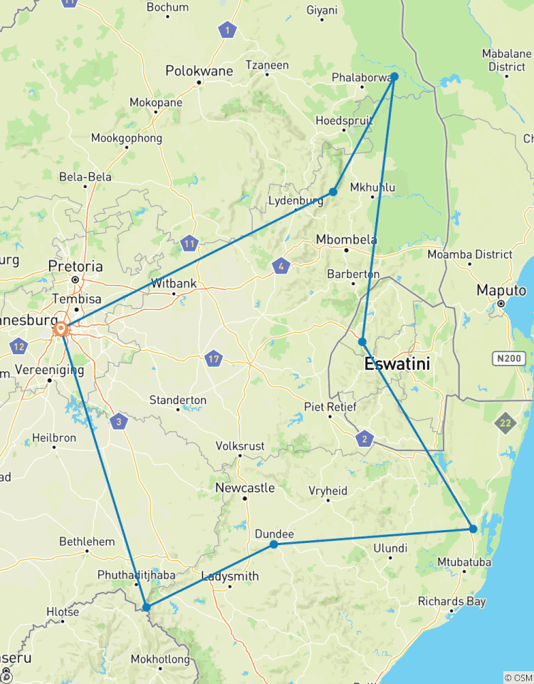 Circuito Caminar por Sudáfrica