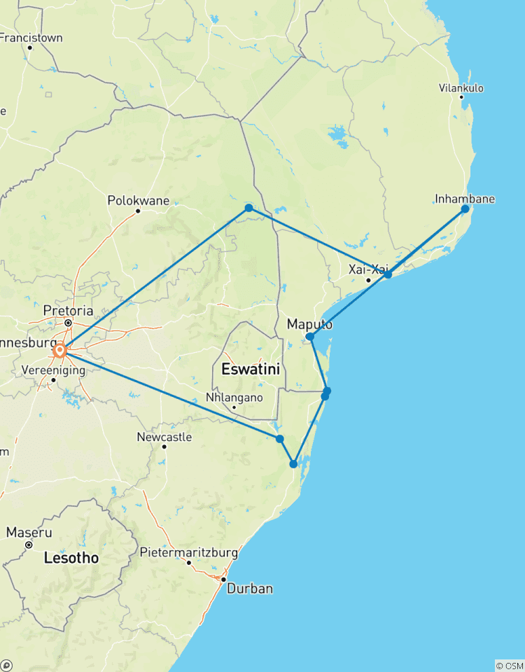 Circuito Sudáfrica Mozambique - Playa y sabana