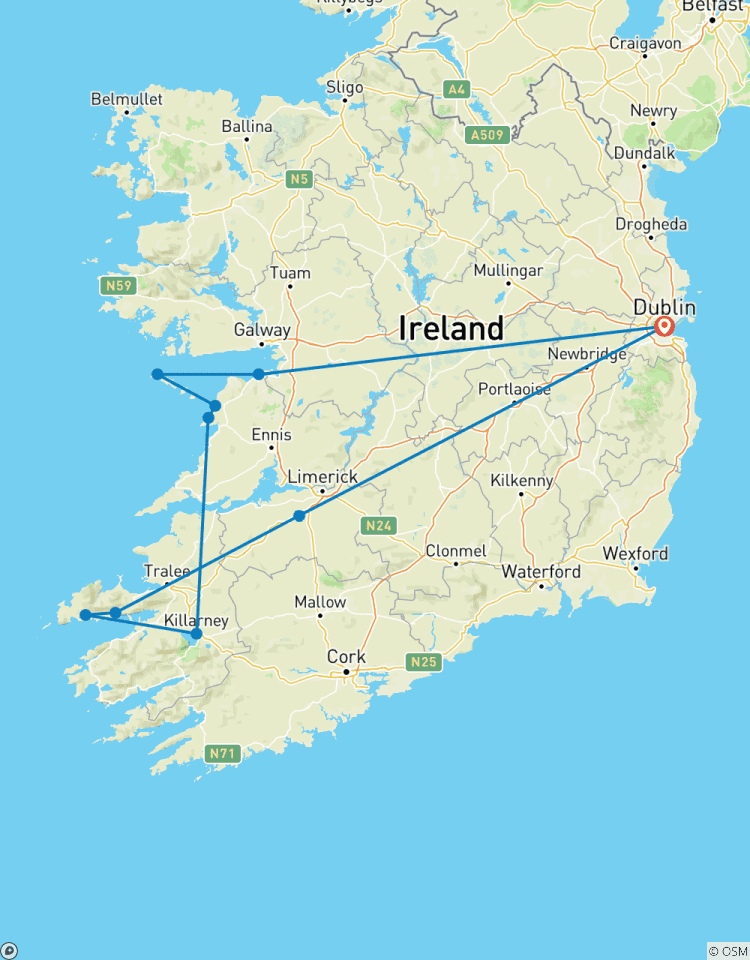 7 Day South - West Ireland Tour Tour